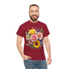Wildflowers and Pink & Yellow Roses, Graphic T-Shirts for Women, Floral Shirt, Womens Short Sleeve, Ladies Graphic Tees #5145TTS