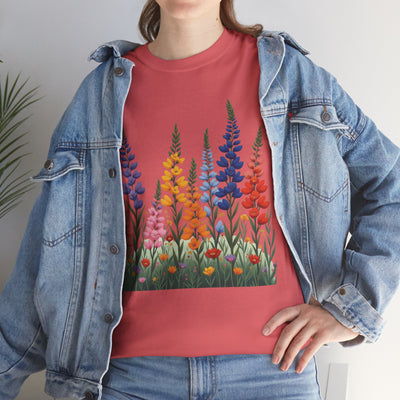 Wildflowers, Graphic T-Shirts for Women, Floral Shirt, Womens Short Sleeve, Ladies Graphic Tees #5120TTS