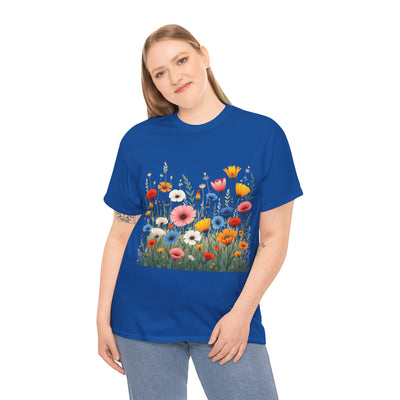 Wildflowers, Graphic T-Shirts for Women, Floral Shirt, Womens Short Sleeve, Ladies Graphic Tees #5108TTS