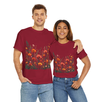 Wildflowers, Graphic T-Shirts for Women, Floral Shirt, Womens Short Sleeve, Ladies Graphic Tees #5102TTS