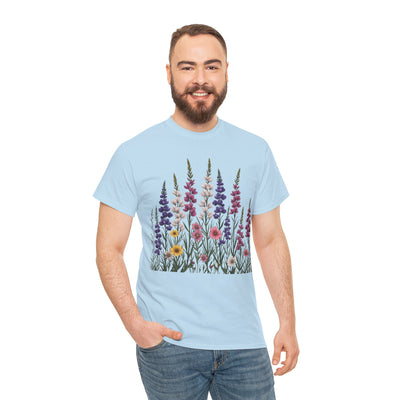 Wildflowers, Graphic T-Shirts for Women, Floral Shirt, Womens Short Sleeve, Ladies Graphic Tees #5124TTS