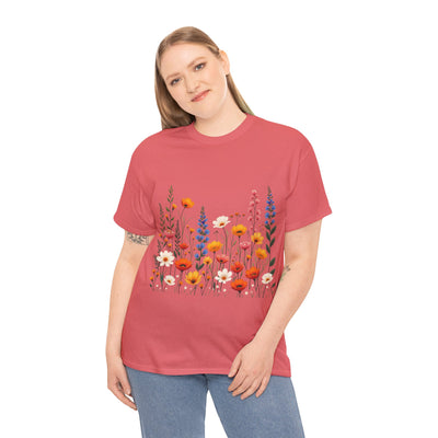 Wildflowers, Graphic T-Shirts for Women, Floral Shirt, Womens Short Sleeve, Ladies Graphic Tees #5110TTS