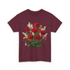 Wildflowers and Red Roses, Graphic T-Shirts for Women, Floral Shirt, Womens Short Sleeve, Ladies Graphic Tees #5128TTS