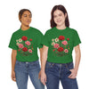 Wildflowers and Pink & Red Roses, Graphic T-Shirts for Women, Floral Shirt, Womens Short Sleeve, Ladies Graphic Tees #5134TTS