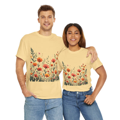 Wildflowers, Graphic T-Shirts for Women, Floral Shirt, Womens Short Sleeve, Ladies Graphic Tees #5102TTS