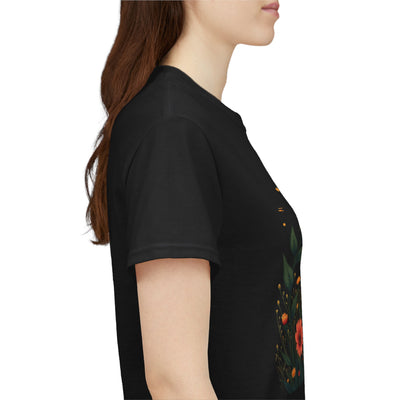 Wildflowers and Yellow Roses, Graphic T-Shirts for Women, Floral Shirt, Womens Short Sleeve, Ladies Graphic Tees #5026TTS