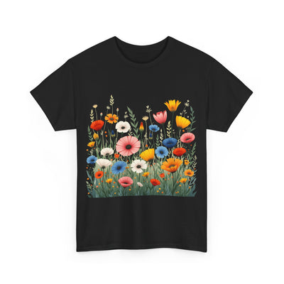 Wildflowers, Graphic T-Shirts for Women, Floral Shirt, Womens Short Sleeve, Ladies Graphic Tees #5108TTS