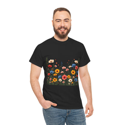 Wildflowers, Graphic T-Shirts for Women, Floral Shirt, Womens Short Sleeve, Ladies Graphic Tees #5106TTS