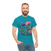 Wildflowers and Pink/Violet Roses, Graphic T-Shirts for Women, Floral Shirt, Womens Short Sleeve, Ladies Graphic Tees #5101TTS