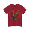 Wildflowers and Red Roses, Graphic T-Shirts for Women, Floral Shirt, Womens Short Sleeve, Ladies Graphic Tees #5131TTS