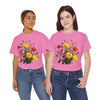 Wildflowers and Pink & Yellow Roses, Graphic T-Shirts for Women, Floral Shirt, Womens Short Sleeve, Ladies Graphic Tees #5138TTS