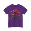 Wildflowers and a Red Rose, Graphic T-Shirts for Women, Floral Shirt, Womens Short Sleeve, Ladies Graphic Tees #5007TTS