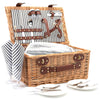 2 Person Deluxe Wicker Picnic Basket Open