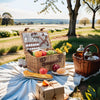 2 Person Deluxe Wicker Picnic Basket on Grass