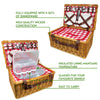 2 open insulated wicker picnic baskets