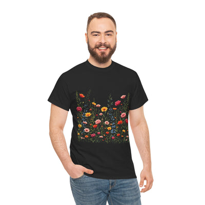 Wildflowers, Graphic T-Shirts for Women, Floral Shirt, Womens Short Sleeve, Ladies Graphic Tees #5103TTS