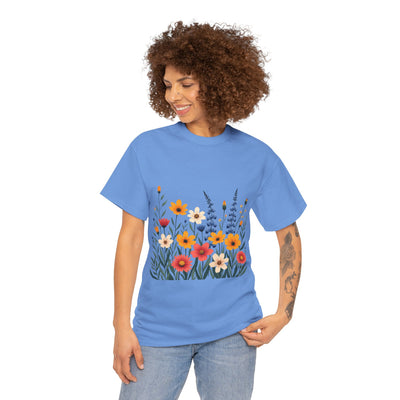 Wildflowers, Graphic T-Shirts for Women, Floral Shirt, Womens Short Sleeve, Ladies Graphic Tees #5111TTS