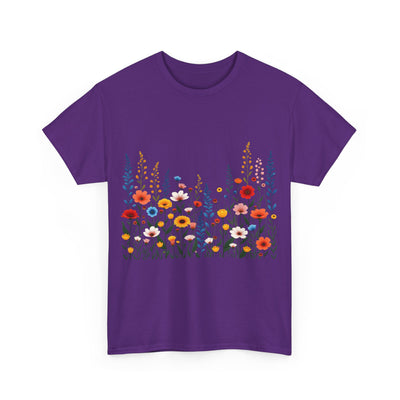 Wildflowers, Graphic T-Shirts for Women, Floral Shirt, Womens Short Sleeve, Ladies Graphic Tees #5107TTS