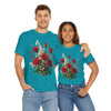 Wildflowers and Red Roses, Graphic T-Shirts for Women, Floral Shirt, Womens Short Sleeve, Ladies Graphic Tees #5130TTS