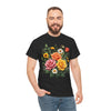 Wildflowers and Pink & Yellow Roses, Graphic T-Shirts for Women, Floral Shirt, Womens Short Sleeve, Ladies Graphic Tees #5144TTS