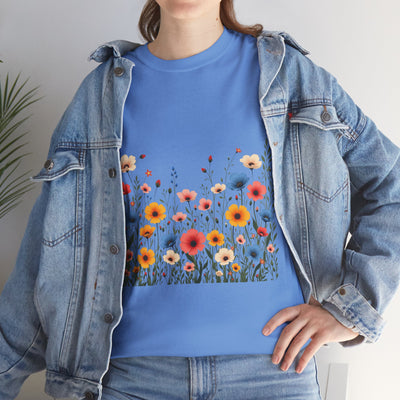 Wildflowers, Graphic T-Shirts for Women, Floral Shirt, Womens Short Sleeve, Ladies Graphic Tees #5106TTS