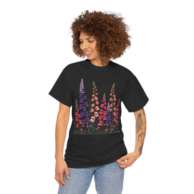 Wildflowers, Graphic T-Shirts for Women, Floral Shirt, Womens Short Sleeve, Ladies Graphic Tees #5118TTS