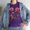 Wildflowers and Pink Roses, Graphic T-Shirts for Women, Floral Shirt, Womens Short Sleeve, Ladies Graphic Tees #5015TTS