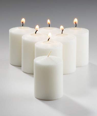 D'light Online 15 Hour Unscented White Emergency and Events Bulk Votive Candles for Wedding Votives, Luminary Candles, Restaurants, Churches and Decorations (Set of 144 - White, 15 Hour)