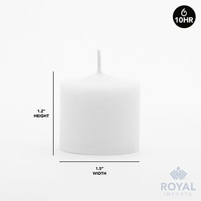 Royal Imports Votive Candle, Unscented White Wax, Box of 72, for Wedding, Birthday, Party, Spa, Holiday & Home Decoration (10 Hour Burn Time)