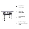 ALPHA CAMP Camping Table Outdoor Portable Table with Storage Adjustable Aluminum Table for Grill Travel Table Outdoor Picnic,Beach,BBQ,Backyards