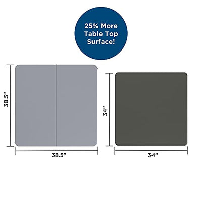 CoscoProducts COSCO XL 38.5" Half Card w/Handle Indoor & Outdoor, Portable, Wheelchair Accessible, Camping, Tailgating, & Crafting Folding Table, Gray, 1-Pack,Grey