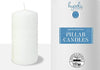 HYOOLA White Pillar Candles 3x6 Inch - Unscented Pillar Candles - 12-Pack - European Made