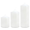 Pillar Candles 3 x 4, 6, and 8 inches, Large Handmade Candles Set of 3, White Decorative Candles for Wedding, Home Decoration, Dinner, Church