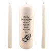 Celebration Candles Wedding Unity 9-Inch This Day I Marry My Friend Pillar Candle with Double Heart Motif and 10-Inch Taper Candle Set, Ivory