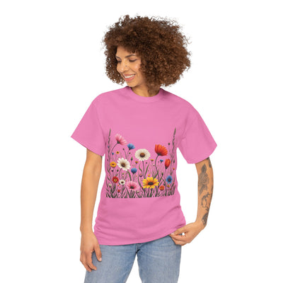 Wildflowers, Graphic T-Shirts for Women, Floral Shirt, Womens Short Sleeve, Ladies Graphic Tees #5109TTS