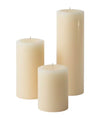 Mister Candle - Dripless 3" inch Diameter Assorted Wedding & Home Decoration Pillar Candles - Premium Wax Set (Ivory)