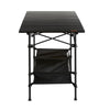 VEVOR Folding Camping Table, Aluminum Ultra Compact Outdoor Portable Fold Up Lightweight Table with Large Storage and Carry Bag, for Beach, Picnic, Travel, Backyard, BBQ, Patio, 45'' x 22'', Black