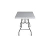 Office Star Resin Rectangle Center-Folding Portable Table for Picnics, Camping, and Tailgating, 6 Feet