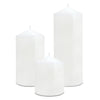 Pillar Candles 3 x 4, 6, and 8 inches, Large Handmade Candles Set of 3, White Decorative Candles for Wedding, Home Decoration, Dinner, Church