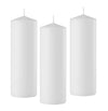 3 X 8 Inch Pillar Candles Set of 12 Bulk Event Pack Round Unscented Premium Wax Pillar Candles for Wedding, Spa, Party, Birthday, Holiday, Bath and Home Decor (3X8, White)