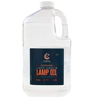 Paraffin Lamp Oil Kosher - 1 Gallon - Clear and Clean Burning - Unscented, Pure, Smokeless Shabbos Lamp Oil