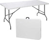 Amazing for less 6ft Folding Table White Plastic Folding Table Portable Long Foldable Tables Indoor Outdoor Picnic Camping Fold Table 6 Foot Party Table (4ft, 6ft, 8ft)