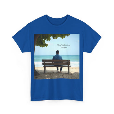 Have You Forgiven Your Ex?Man on Bench Looking at Waves, Forgiving T-Shirt, Forgiveness, Relationship Healing Top #5005STS
