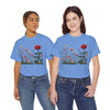 Wildflowers and a Red Rose, Graphic T-Shirts for Women, Floral Shirt, Womens Short Sleeve, Ladies Graphic Tees #5008TTS