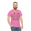 Wildflowers and Pink Roses, Graphic T-Shirts for Women, Floral Shirt, Womens Short Sleeve, Ladies Graphic Tees #5015TTS