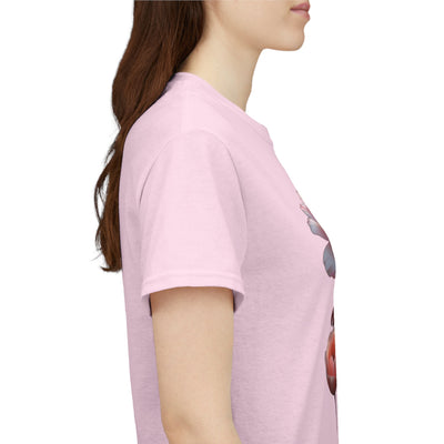 Wildflowers and Pink Roses, Graphic T-Shirts for Women, Floral Shirt, Womens Short Sleeve, Ladies Graphic Tees #5019TTS