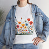 Wildflowers, Graphic T-Shirts for Women, Floral Shirt, Womens Short Sleeve, Ladies Graphic Tees #5115TTS
