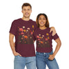 Wildflowers and Pink Roses, Graphic T-Shirts for Women, Floral Shirt, Womens Short Sleeve, Ladies Graphic Tees #5023TTS