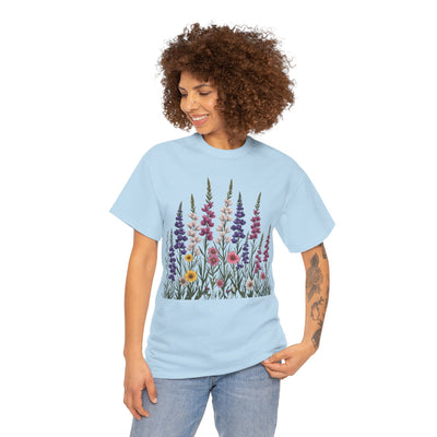 Wildflowers, Graphic T-Shirts for Women, Floral Shirt, Womens Short Sleeve, Ladies Graphic Tees #5124TTS