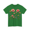 Wildflowers and Pink Roses, Graphic T-Shirts for Women, Floral Shirt, Womens Short Sleeve, Ladies Graphic Tees #5015TTS